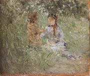 Berthe Morisot The woman and children are in the park Spain oil painting artist